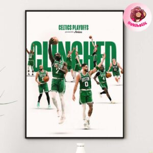 Boston Celtics Clinch Playoff Spot NBA Home Decor Poster Canvas