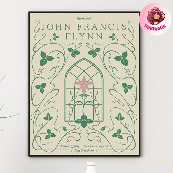 John Francis Flynn Music Show At Cafe Du Nord In San Francisco California On March 19th 2025 Home Decor Poster Canvas