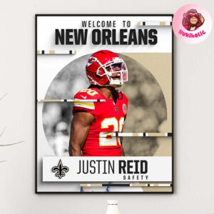 Justin Reid Transfer To New Orleans Saints Play Safety Position NFL Home Decor Poster Canvas