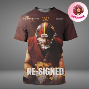 Michael Deiter Has Re-Signed With The Washington Commanders As A Center NFL All Over Print Shirt