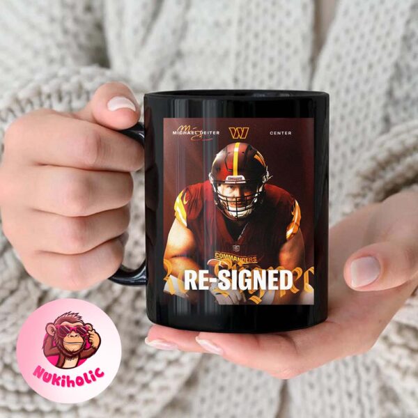 Michael Deiter Has Re-Signed With The Washington Commanders As A Center NFL Coffee Ceramic Mug