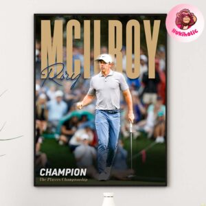 Rory McIlroy Is The Champion Of The Players Championship PGA Home Decor Poster Canvas