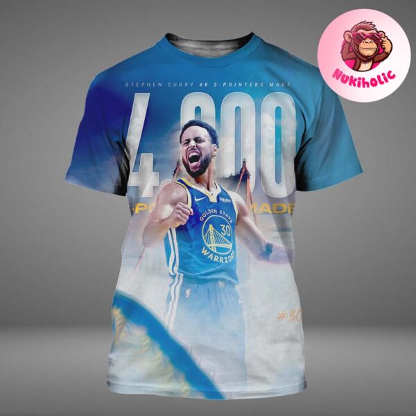 Stephen Curry From Golden State Warriors Makes History 4000 Three Pointers And Counting All Over Print Shirt