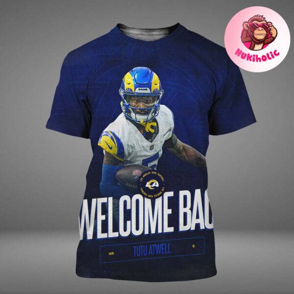 Tutu Atwell Re-signs With Los Angeles Rams NFL All Over Print Shirt