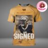 Will Harris Signed Welcome To Washington Commanders NFL All Over Print Shirt