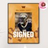 Justin Fields Has Signed With The New York Jets NFL Home Decor Poster Canvas